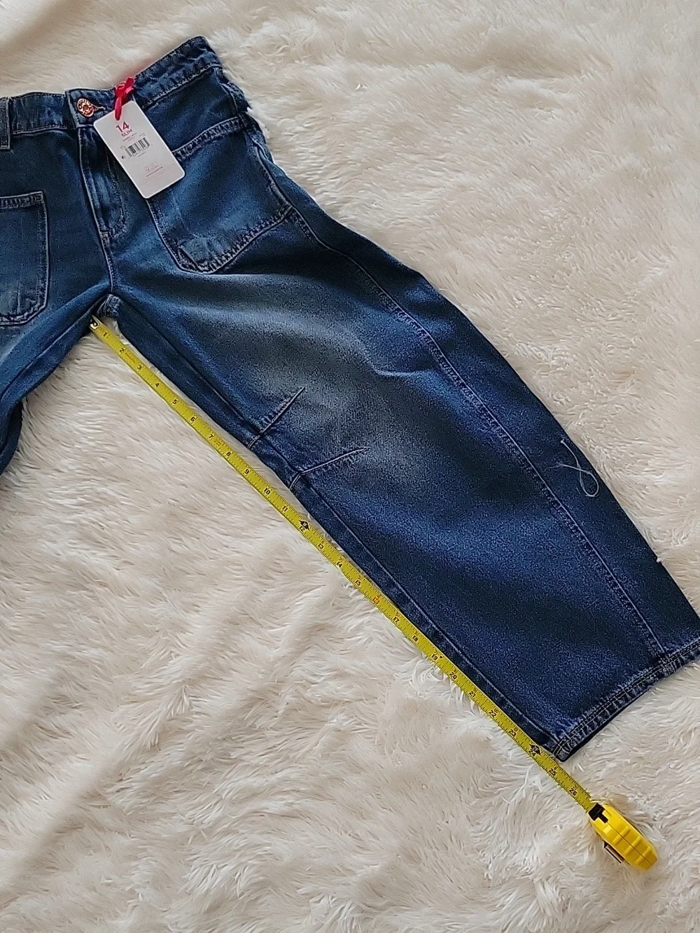 Justice Barrel Jeans Dark Wash Girl's Size 14 Slim NWT